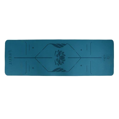 Lifefit Podložka Yoga MAT Lotos Duo 183x58x0 6cm tyrkysová