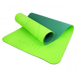 Lifefit Podložka Yoga MAT Lotos Duo 183x58x0,6cm zelená