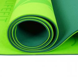 Lifefit Podložka Yoga MAT Lotos Duo 183x58x0,6cm zelená