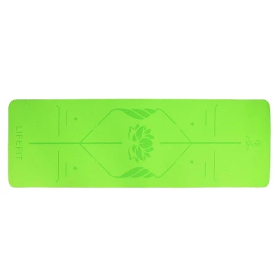 Lifefit Podložka Yoga MAT Lotos Duo 183x58x0,6cm zelená