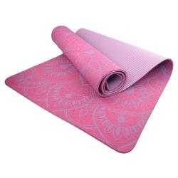 Lifefit Podložka Yoga MAT Mandala Duo 183x58x0 6cm bordó