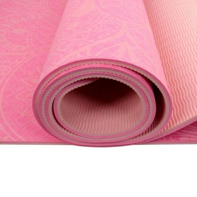 Lifefit Podložka Yoga MAT Mandala Duo 183x58x0,6cm růžová