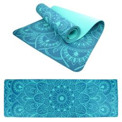Lifefit Podložka Yoga MAT Mandala Duo 183x58x0 6cm tyrkysová