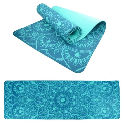 Lifefit Podložka Yoga MAT Mandala Duo 183x58x0 6cm tyrkysová