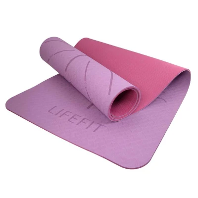 Lifefit Podložka Yoga MAT Relax Duo 183x58x0 6cm bordó