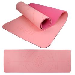 Lifefit Podložka Yoga MAT Relax Duo 183x58x0 6cm růžová
