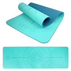 Lifefit Podložka Yoga MAT Relax Duo 183x58x0 6cm tyrkysová