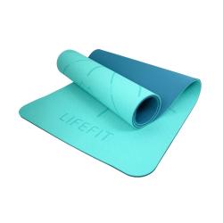 Lifefit Podložka Yoga MAT Relax Duo 183x58x0 6cm tyrkysová