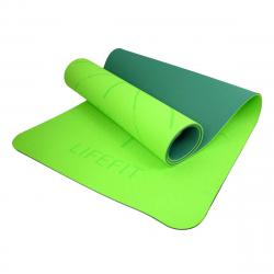 Lifefit Podložka Yoga MAT Relax Duo 183x58x0,6cm zelená
