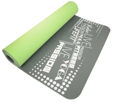 Lifefit Podložka YOGA MAT TPE, 183x61x0.5cm, dvouvrstvá, zeleno-šedá Lifefit Podložka YOGA MAT TPE, 183x61x0.5cm, dvouvrstvá, zeleno-šedá