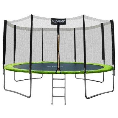Lifefit Trampolína 424 cm vč. sítě a schůdků Lifefit Trampolína 424 cm vč. sítě a schůdků