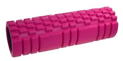 Lifefit yoga roller A11 45x14cm + Lifefit yoga mat exclusive plus 180x60x1.5cm růžová barva