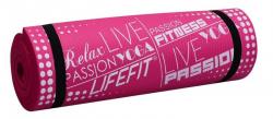 Lifefit yoga roller A11 45x14cm + Lifefit yoga mat exclusive plus 180x60x1.5cm růžová barva