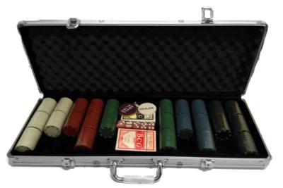 Lion Games pokerová sada v hliníkovém kufříku s 500 žetony a papírovými kartami