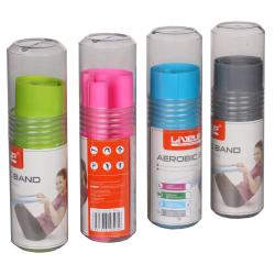 LiveUp Aerobic guma posilovací guma 120 x 15 cm růžová