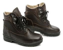 Livex 410 hnedá líc pánska členková nadmerná obuv