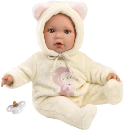 Llorens Oblečení pro panenku miminko New Born 40-42cm s polštářkem M14-208