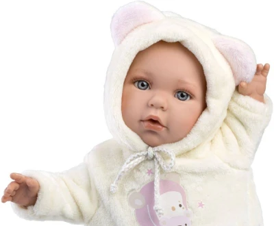 Llorens Oblečení pro panenku miminko New Born 40-42cm s polštářkem M14-208