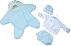 Llorens Oblečení pro panenku miminko New Born 40-42cm s polštářkem M740-37