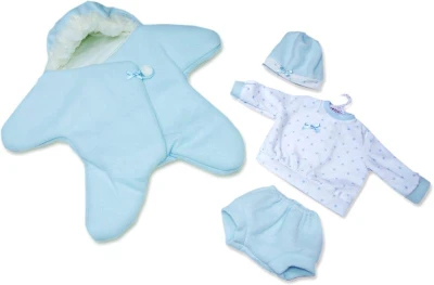 Llorens Oblečení pro panenku miminko New Born 40-42cm s polštářkem M740-37