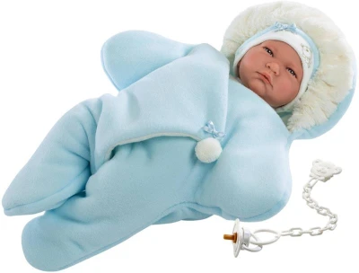 Llorens Oblečení pro panenku miminko New Born 40-42cm s polštářkem M740-37