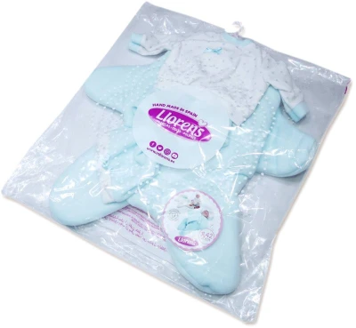 Llorens Oblečení pro panenku miminko New Born 40-42cm s polštářkem M740-37