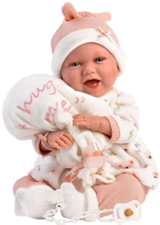 Llorens Oblečení pro panenku miminko New Born 40-42cm s polštářkem M740-96