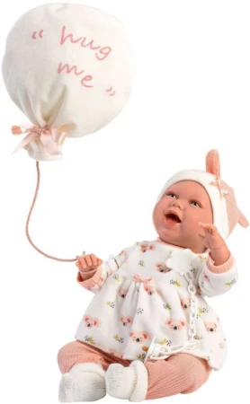 Llorens Oblečení pro panenku miminko New Born 40-42cm s polštářkem M740-96