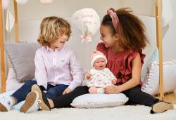 Llorens Oblečenie pre bábiku bábätko New Born 40-42cm s vankúšikom M740-96