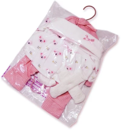 Llorens Oblečení pro panenku miminko New Born 40-42cm s polštářkem M740-96