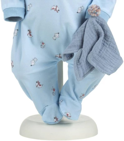 Llorens Oblečení pro panenku miminko New Born 40-42cm s polštářkem M741-20