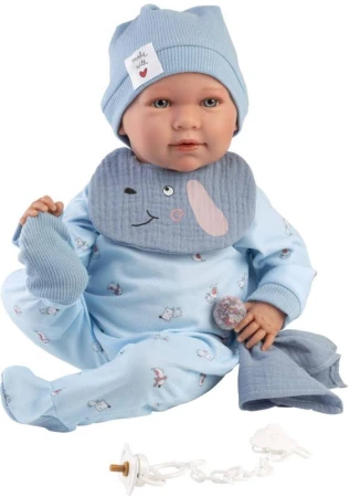 Llorens Oblečení pro panenku miminko New Born 40-42cm s polštářkem M741-20