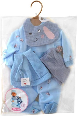 Llorens Oblečení pro panenku miminko New Born 40-42cm s polštářkem M741-20