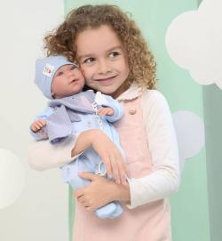 Llorens Oblečenie pre bábiku bábätko New Born 40-42cm s vankúšikom M741-20