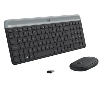 Logitech klávesnice s myší Wireless Combo Slim MK470 CZ/SK - šedá Logitech klávesnice s myší Wireless Combo Slim MK470 CZ/SK - šedá