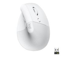 Logitech Lift Vertical Ergonomic Mouse - Bílá, 400-4000dpi, 6 tlačítek, bluetooth, logitech bolt Logitech Lift Vertical Ergonomic Mouse - Bílá, 400-4000dpi, 6 tlačítek, bluetooth, logitech bolt