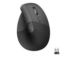 Logitech myš Lift for Business - Grafitová, 6 tlačítek, bluetooth, logitech bolt USB Logitech myš Lift for Business - Grafitová, 6 tlačítek, bluetooth, logitech bolt USB