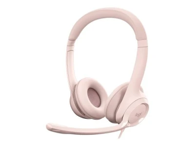 Logitech náhlavní souprava Headset H390, růžová