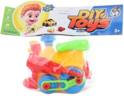 Lokomotiva montážní 13cm šroubovací set se 2 nástroji plast 2 barvy