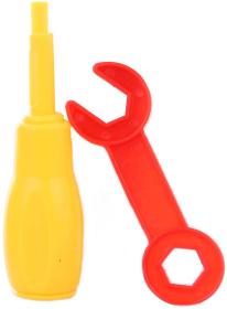 Lokomotiva montážní 13cm šroubovací set se 2 nástroji plast 2 barvy