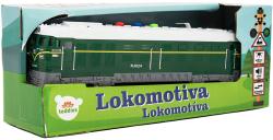 Lokomotiva plastová vlak na setrvačník na baterie Světlo Zvuk 2 barvy v krabici