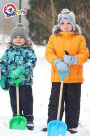 Lopata baby plastová 65cm hráblo na sníh s dřevěnou rukojetí 3 barvy