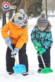 Lopata baby plastová 65cm hráblo na sníh s dřevěnou rukojetí 3 barvy