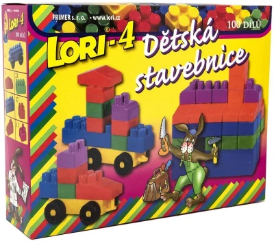 Lori 004 Stavebnice polytechnická 100 dílků plast v krabici 4 Lori 004 Stavebnice polytechnická 100 dílků plast v krabici 4