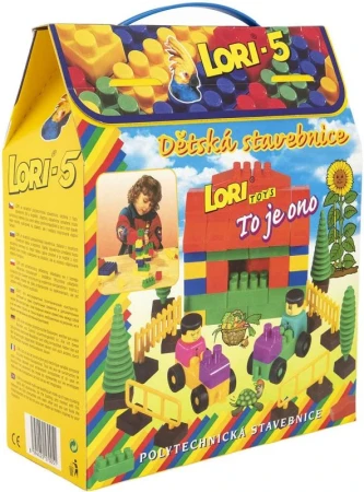 Lori 005 Stavebnice polytechnická 5 barevné kostky 76 dílků Lori 005 Stavebnice polytechnická 5 barevné kostky 76 dílků