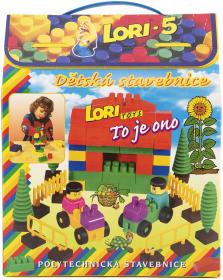 Lori 005 Stavebnice polytechnická 5 barevné kostky 76 dílků
