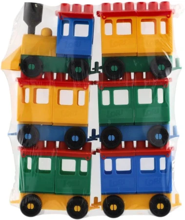 Lori 008 Vláček plastový maxi 8 set lokomotiva + 5 vagonků