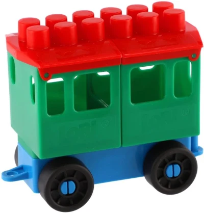 Lori 008 Vláček plastový maxi 8 set lokomotiva + 5 vagonků