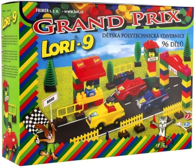 Lori 009 Stavebnice polytechnická Grand Prix 96 dílků plast v krabici 9 Lori 009 Stavebnice polytechnická Grand Prix 96 dílků plast v krabici 9