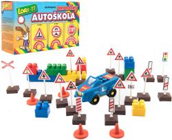 Lori 011 Autoškola set autíčko + dopravní značky 16ks s kužely 2ks 3 druhy 11 Lori 011 Autoškola set autíčko + dopravní značky 16ks s kužely 2ks 3 druhy 11